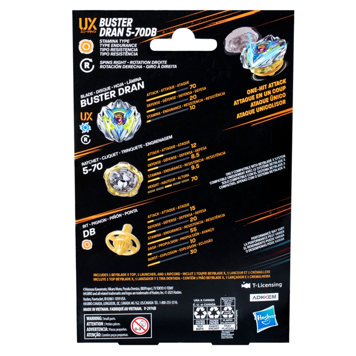 Beyblade X Buster Dran 5-70DB UX Starter Pack Set