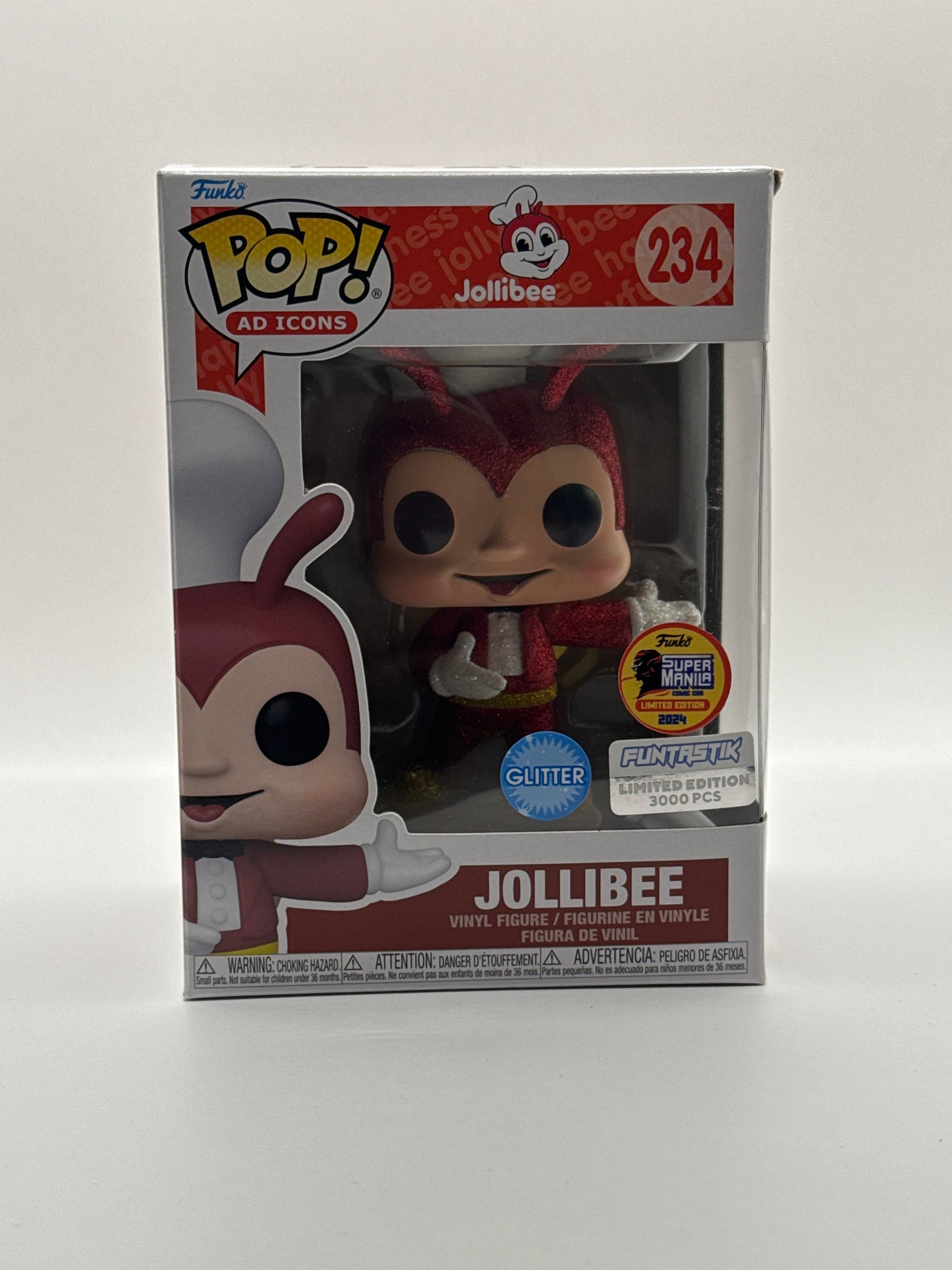 Ad Icons : Jollibee ( Glitter ) LE 3000 Super Manila / Funtastik Exclusive